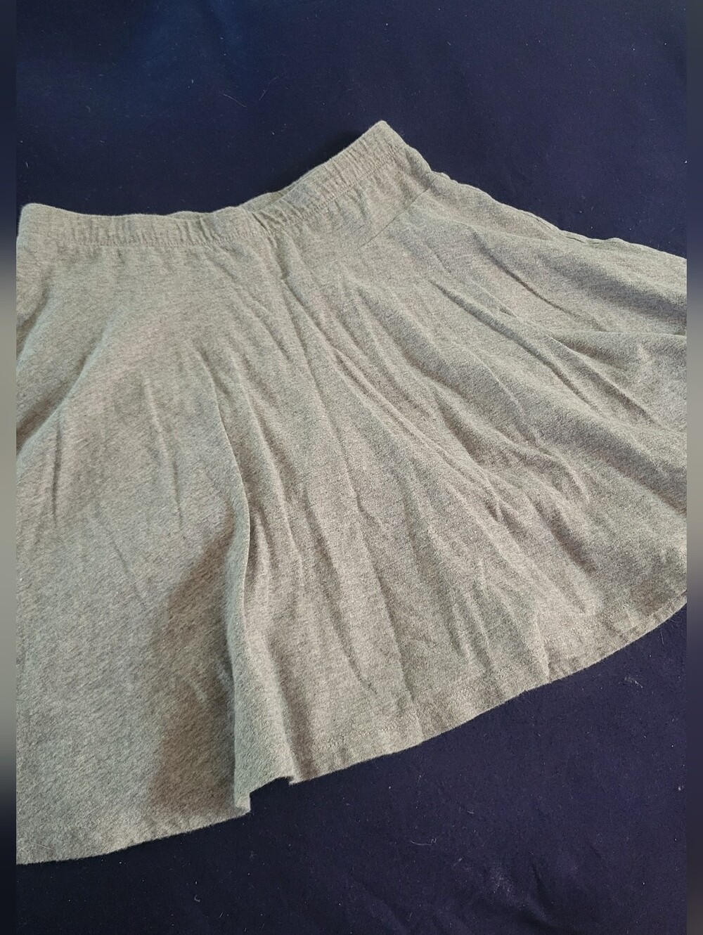 Casual Girl's Lands' End Gray Cotton Skater Skirt